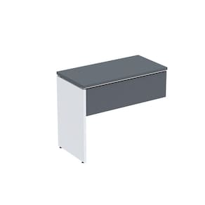 Complemento de Mesa Pé Painel Linha P25 Grafito/Branco