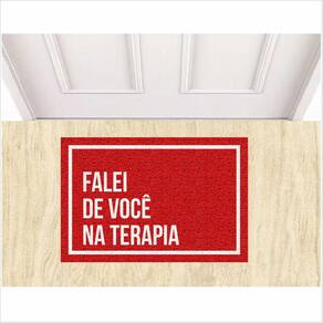 Tapete Falei Na Terapia De Você! Cor Vermeho.