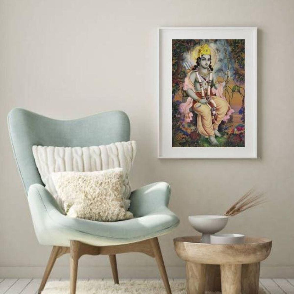 Quadro Decorativo Jay Shree Ram - 60X48Cm