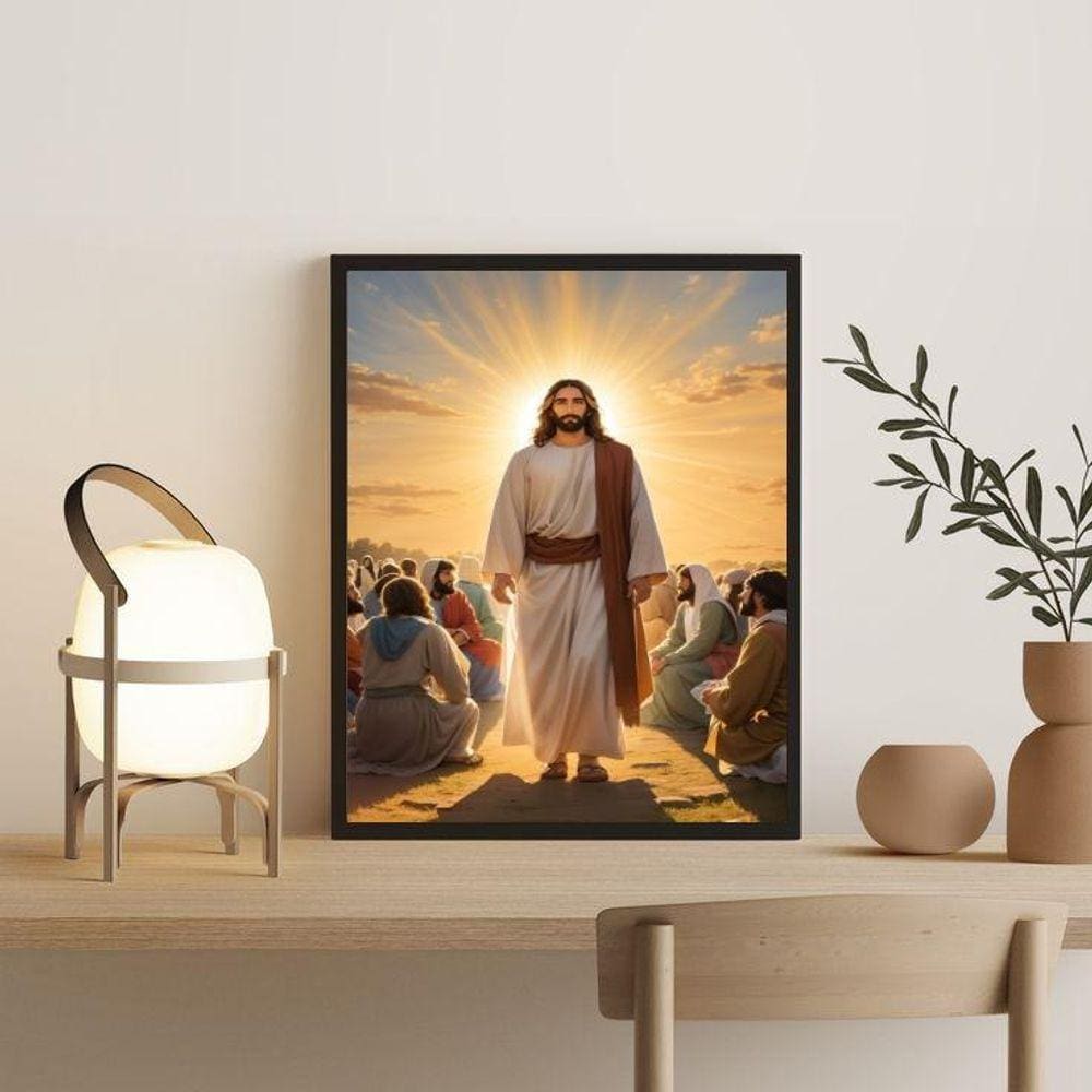 Quadro Decorativo Jesus Iluminado 33X24Cm