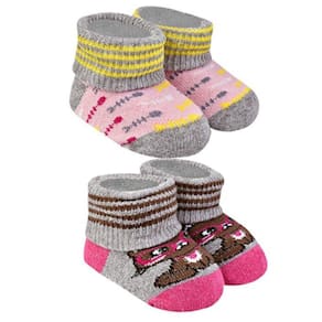kit 2 Pantufas Recém Nascido Meias Dallf