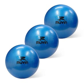 Kit 3 Bolas de Pilates Overball Muvin – 25cm – Soft Gym - Com Bico Para Inflar – Treino – Yoga Fitness
