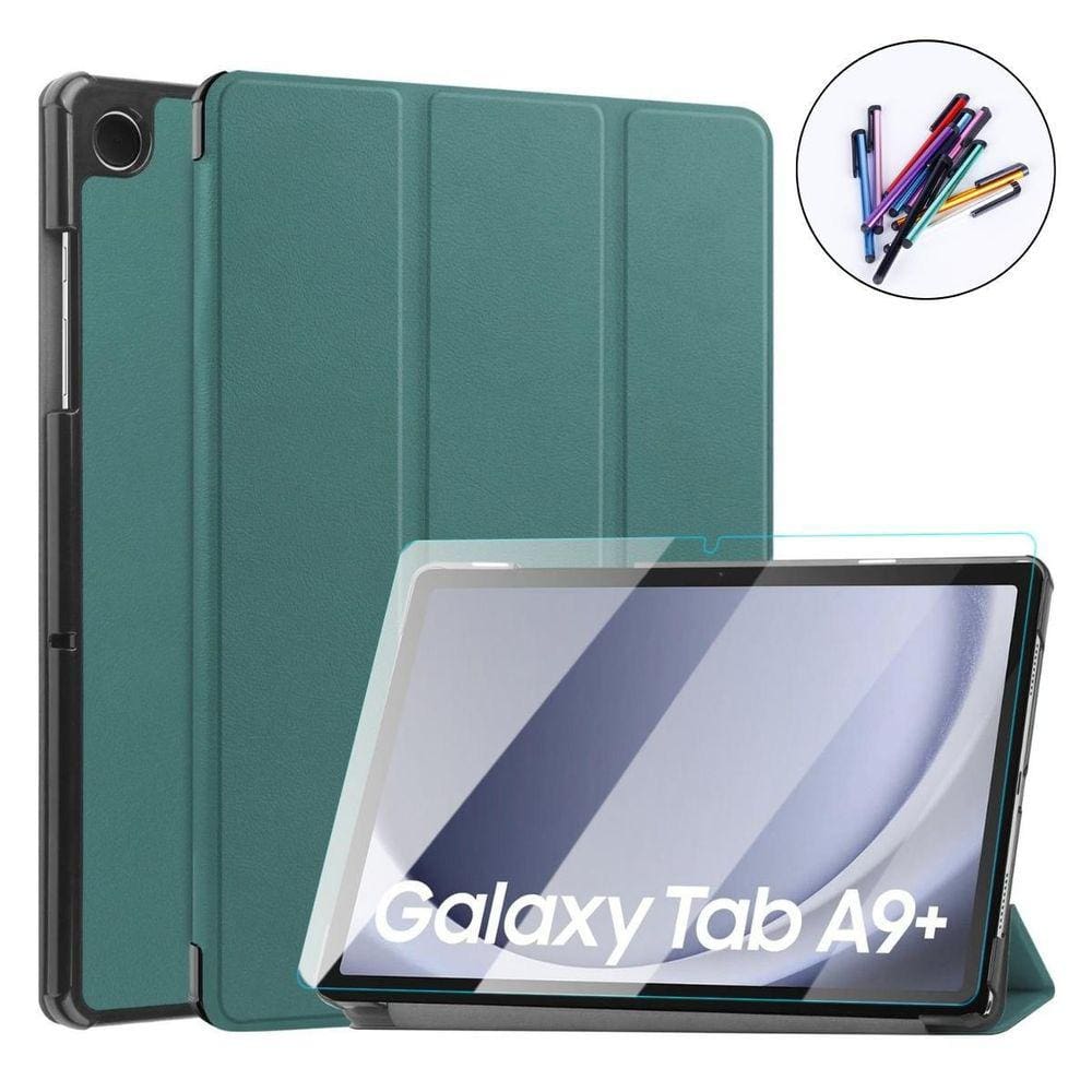 Capa Couro + Película + Caneta Para Tablet Samsung A9+ X210