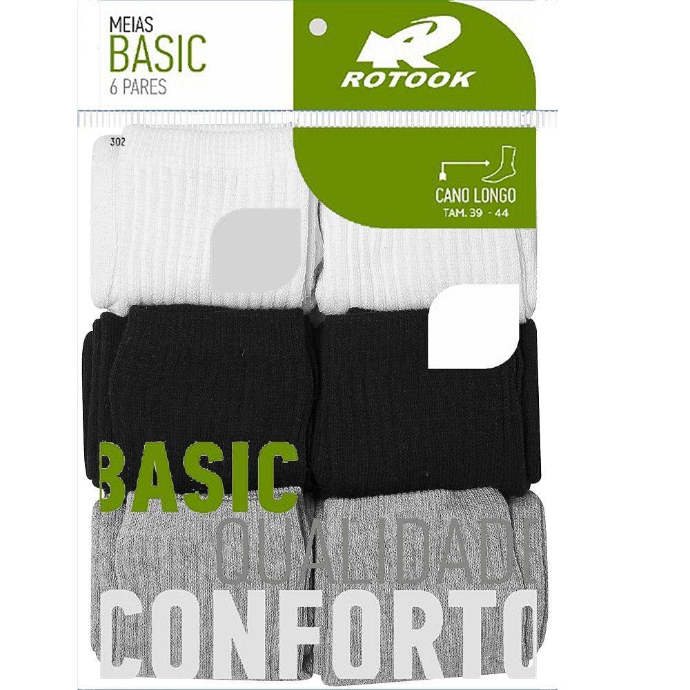 Kit 6 Pares Meias Cano Longo Dallf
