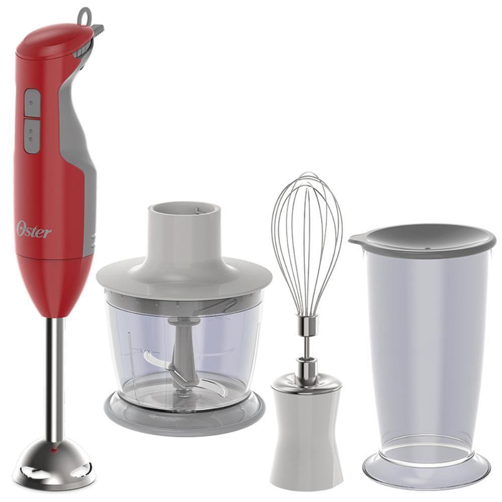 Mixer Oster Delight Vermelho 3 em 1 Função Turbo 250W de Potência FPSTHB2615R 220V