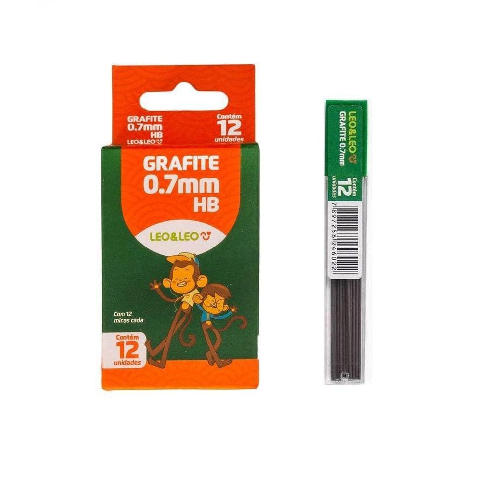 Kit 10 Cxs C/12 Tubos Mina Grafite Para Lapiseiras 0.7Mm Hb