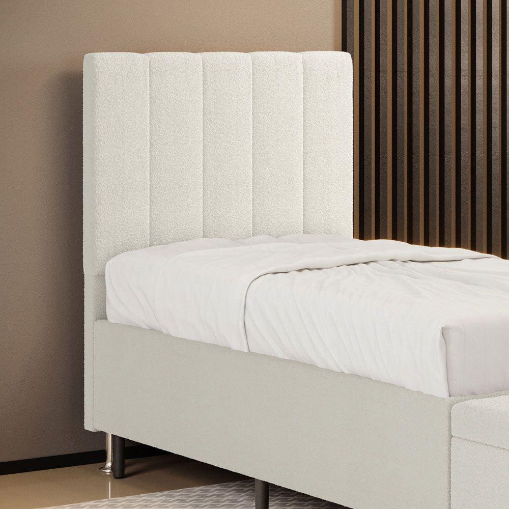 Cabeceira Nashira 90 / N-037 Bouclê Off White Aradecor