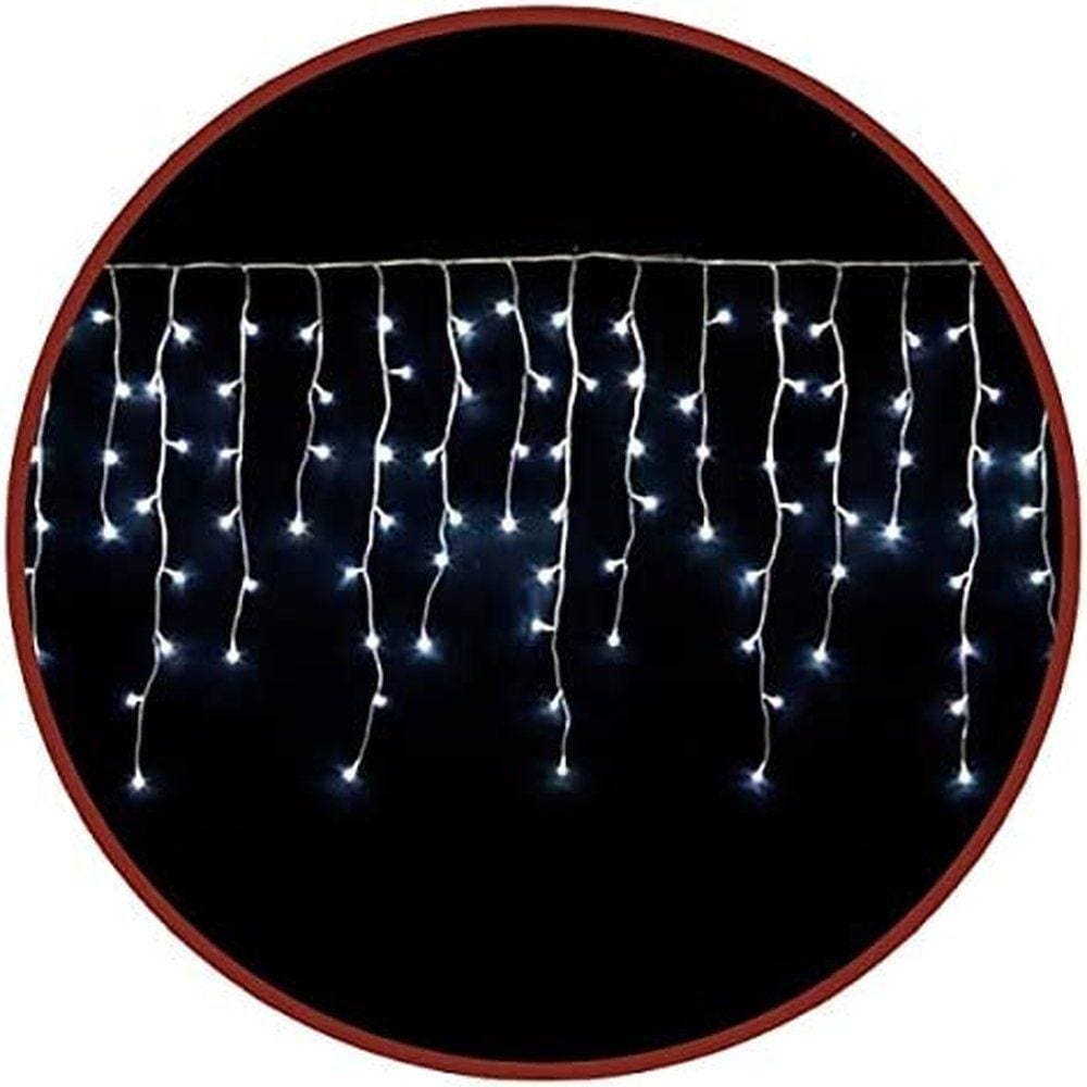 Cascata 100 Lâmpadas Pisca De Natal Led Branco Qg084c1002