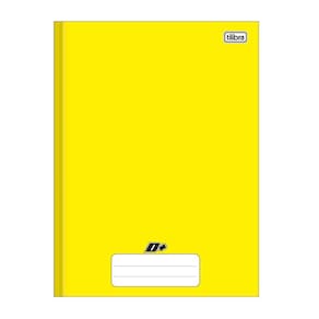 CADERNO BROCHURA UNIVERSITÁRIO CAPA DURA 48 FOLHAS 200mm X 275mm AMARELO D+