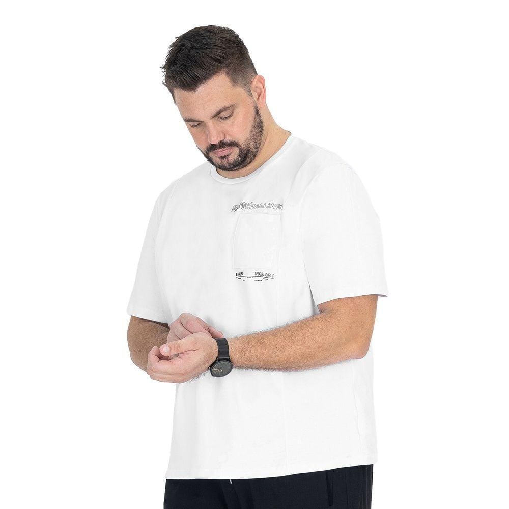 Camiseta Manga Curta Estampada Plus Size