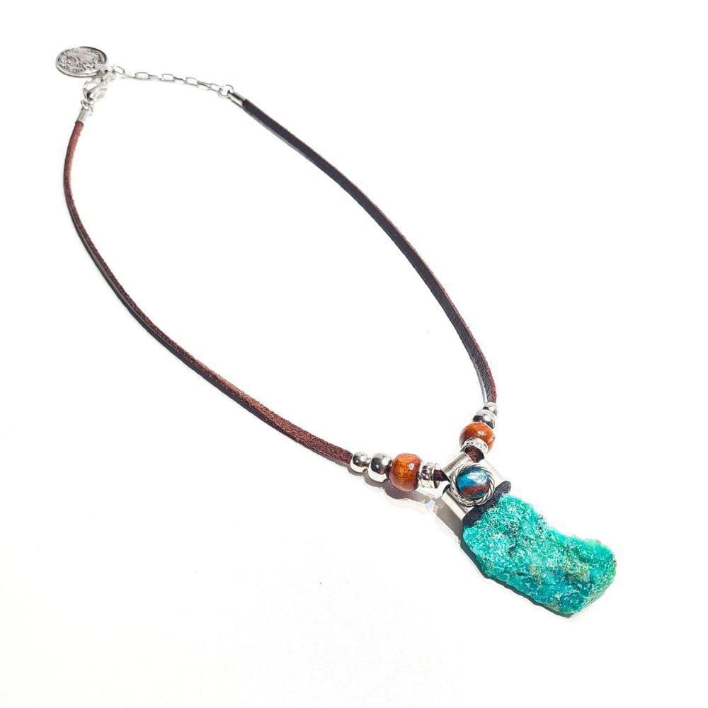 Colar Boho - Crisocola Peruana