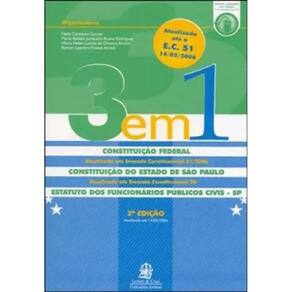 3 Em 1 - Constituicao Federal, Paulista E Estatuto - Dos Funcionarios Publi