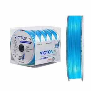 Linha De Pesca Multifilamento 4 Fios Victoria Azul 500m Medida 0,45mm