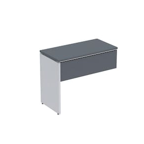 Complemento de Mesa Pé Painel Linha P25 Grafito/Cinza