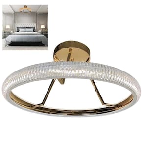 Luminaria 3 Em 1 Anel Arco Pendente Lustre Infinito Led Perfil Moderno Iluminaçao Quarto