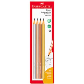 Lápis Preto Redondo Grafite Ecolápis Glam Faber Castell