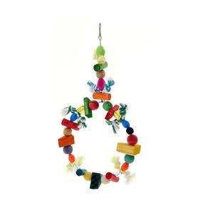 Brinquedo Para Papagaio Argola de Madeira 20cm REF 27