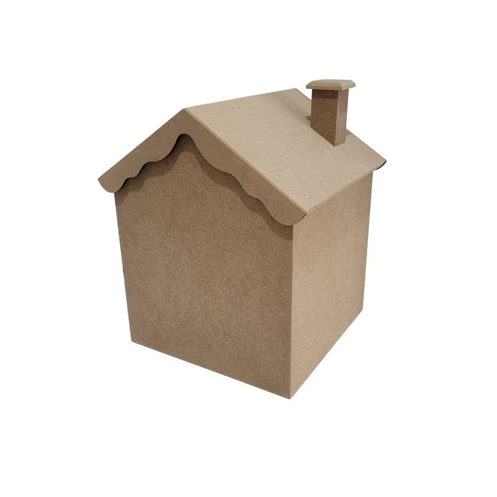 Caixa Casinha noel para Panetone 18x18x24cm- Jeito Próprio Artesanato