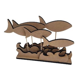 Enfeite Mesa Cardume de Peixes em MDF 30cm- Jeito Próprio Artesanato