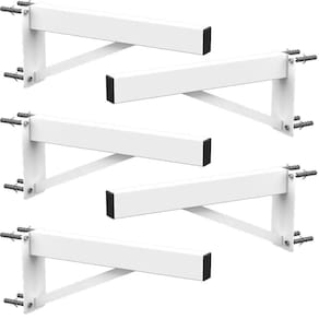 5 Suportes Pia Parafusar Bancada Aparador 60 Cm - Branco