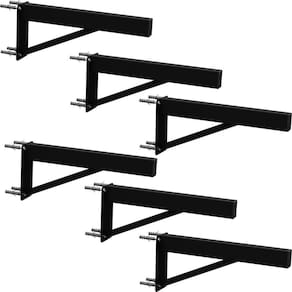 6 Suportes Pia Parafusar Bancada Aparador 50 Cm - Preto