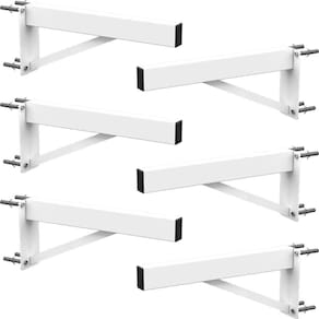 6 Suportes Pia Parafusar Bancada Aparador 50 Cm - Branco
