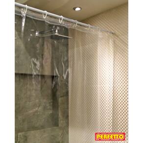Cortina Transparente Cristal para Box com ganchos