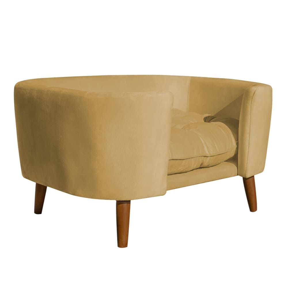 Caminha de Pet Veludo Mostarda - Vallisa Decor