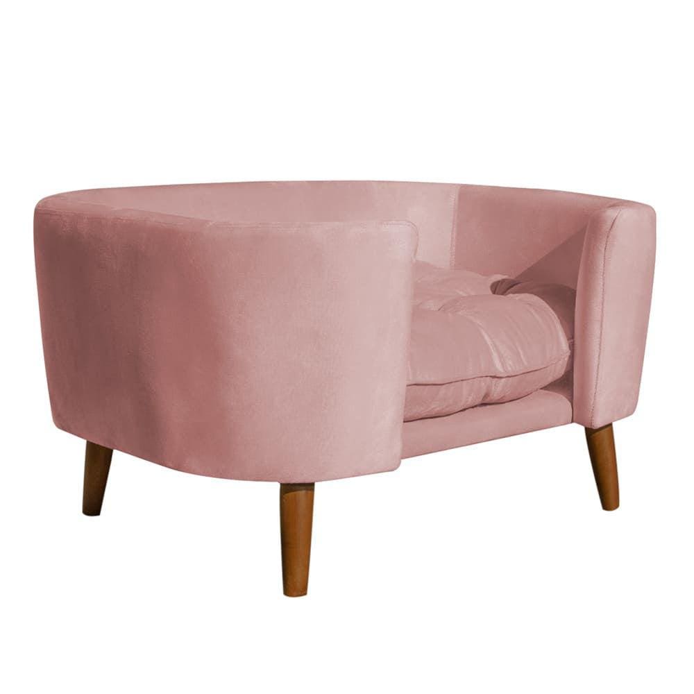 Caminha de Pet Veludo Rosa - Vallisa Decor