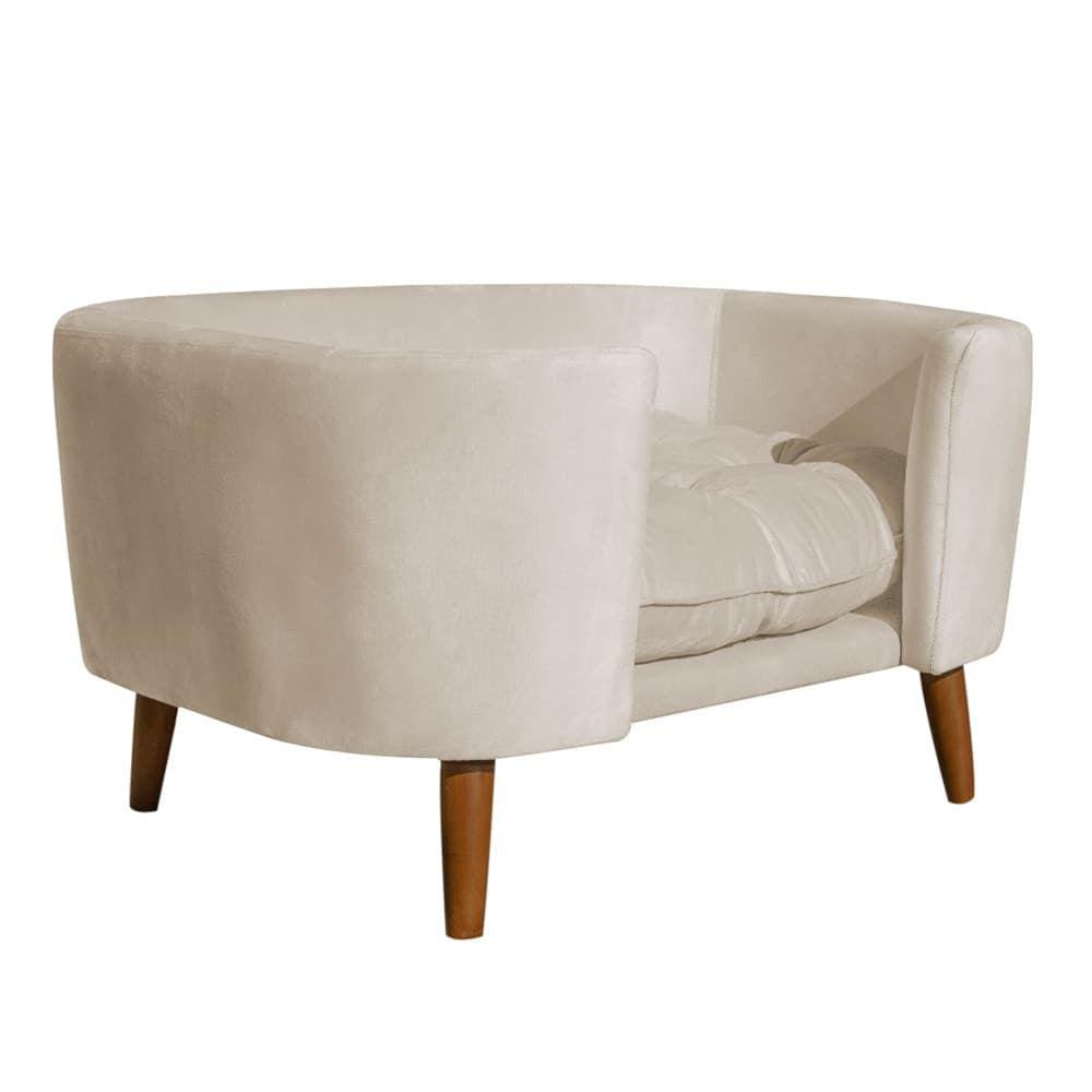 Caminha de Pet Veludo Bege - Vallisa Decor