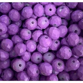 Kit 200 Cristais Miçangas Lilás 8 mm Umbanda Guia