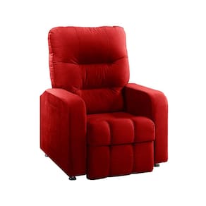 Poltrona do Papai Reclinável Maldivas Suede Vermelho Plus Speciale Home