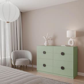 Cômoda com 8 Gavetas Joy Cabecasa Madeiramadeira Verde