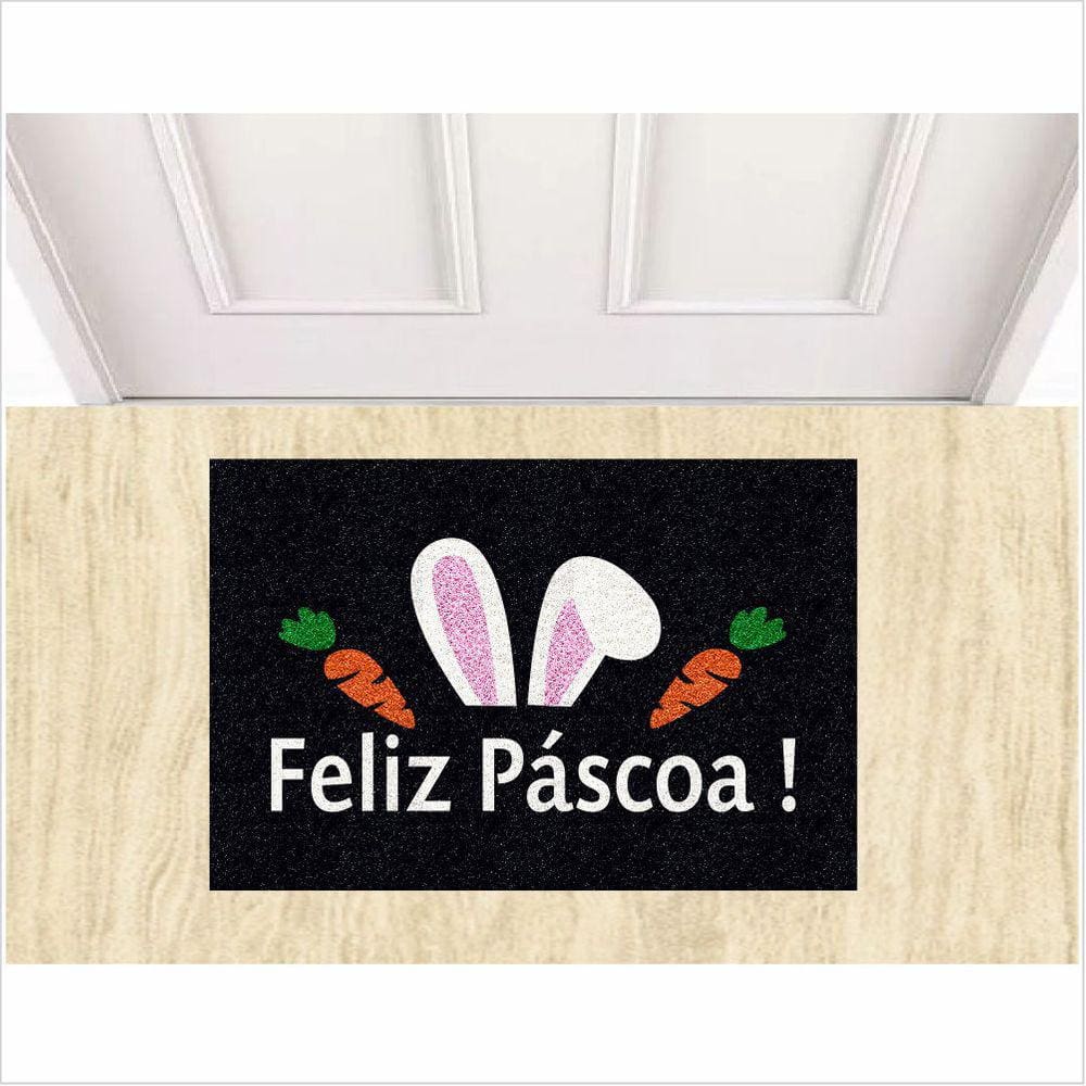 Tapete Capacho Páscoa, Cenourinha E Coelho.