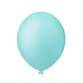 Balão Látex Azul Tiffany - 5 Polegadas - 50 Unidades
