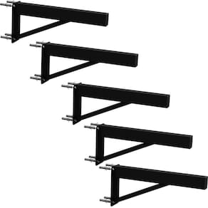5 Suportes Pia Parafusar Bancada Aparador 50 Cm - Preto