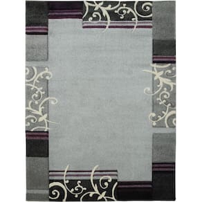 Tapete Para Sala Daisy Carving Prata 1,00x1,50 São Carlos