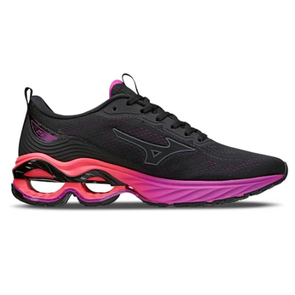 Tênis Mizuno Wave Frontier 15 - Feminino - Preto-Roxo