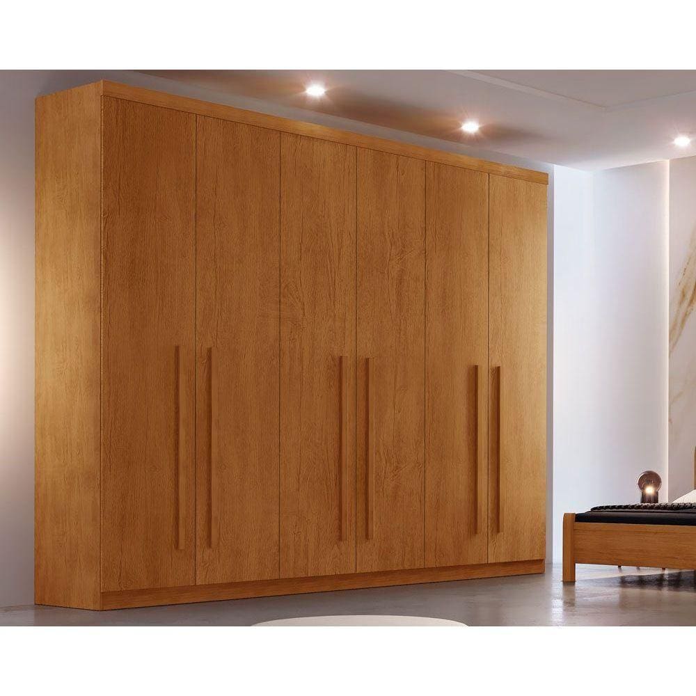 Guarda Roupa Casal 6 Portas e 4 Gavetas Bahia Naturale - Rufato