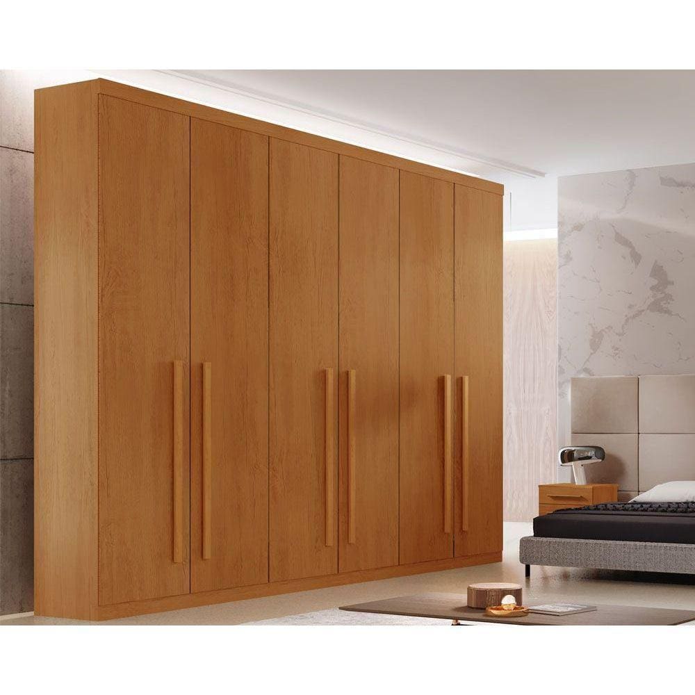 Guarda Roupa 6 Portas e 6 Gavetas Pernambuco Naturale - Rufato