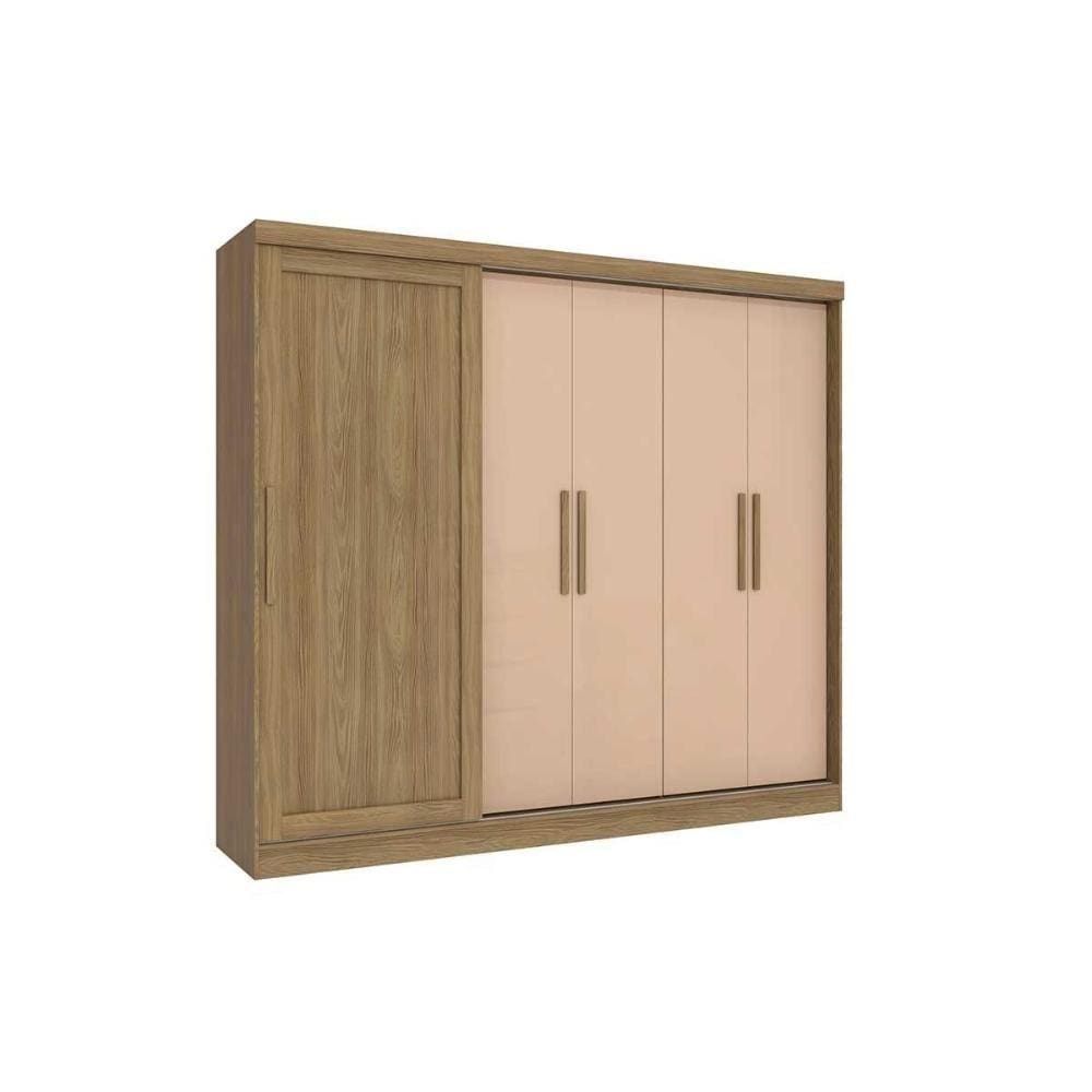Guarda Roupa 5 Portas Flex e 4 Gavetas N564 Nogueira/Macadamia - Kappesberg