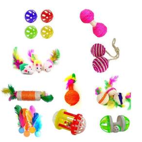 Kit Brinquedos Para Gatos 10 Peças
