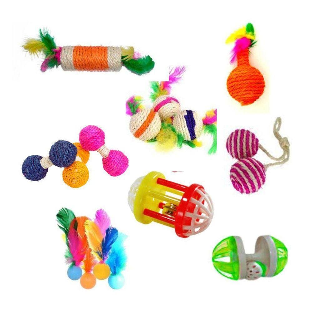Kit De Brinquedos Interativos Para Gatos - 8 Itens