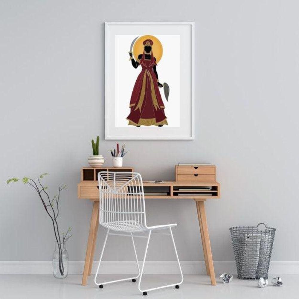 Quadro Decorativo Orixá Iansã - 60X48Cm