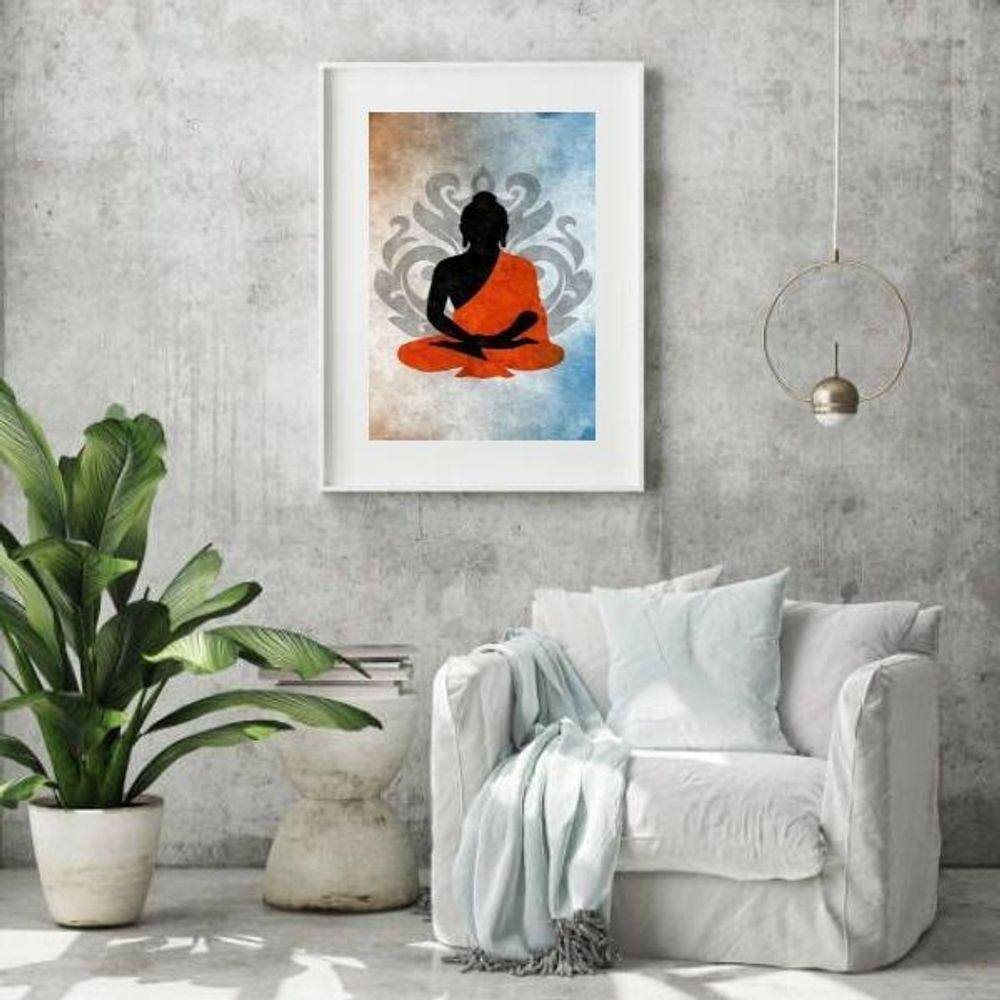 Quadro Decorativo A Arte Da Meditação - 60X48Cm