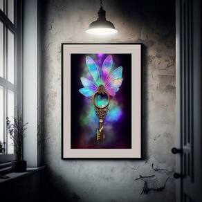 Quadro Decorativo Chave Mágica - Arquétipo - 60X48Cm