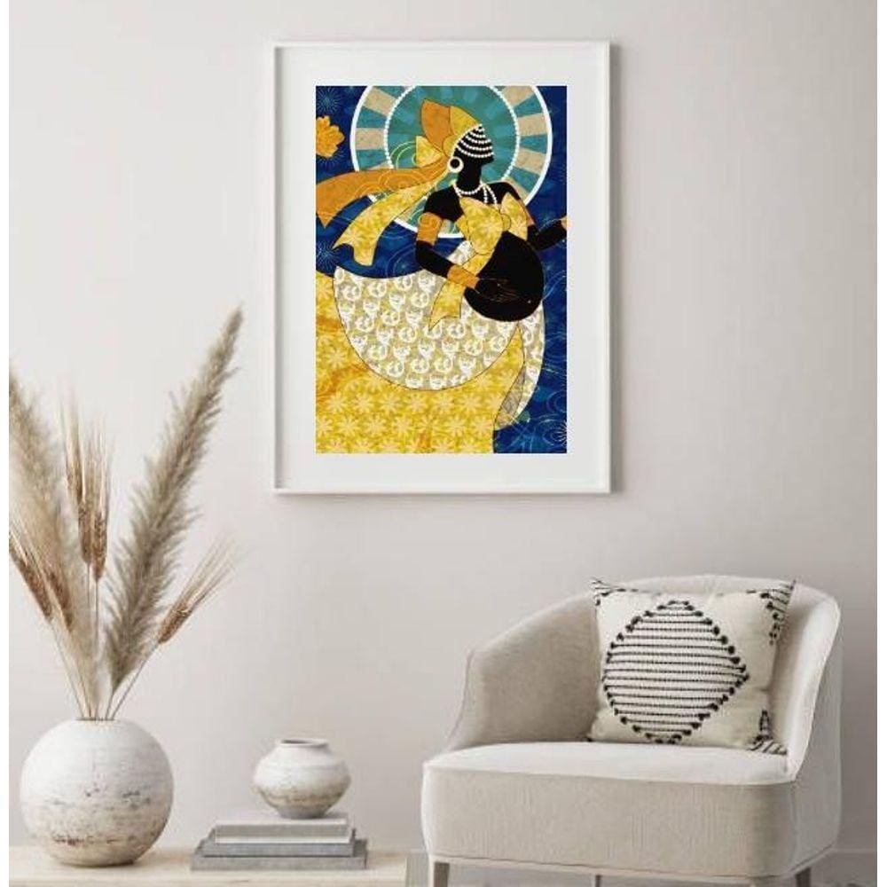 Quadro Decorativo Oxum Grávida - 60X48Cm