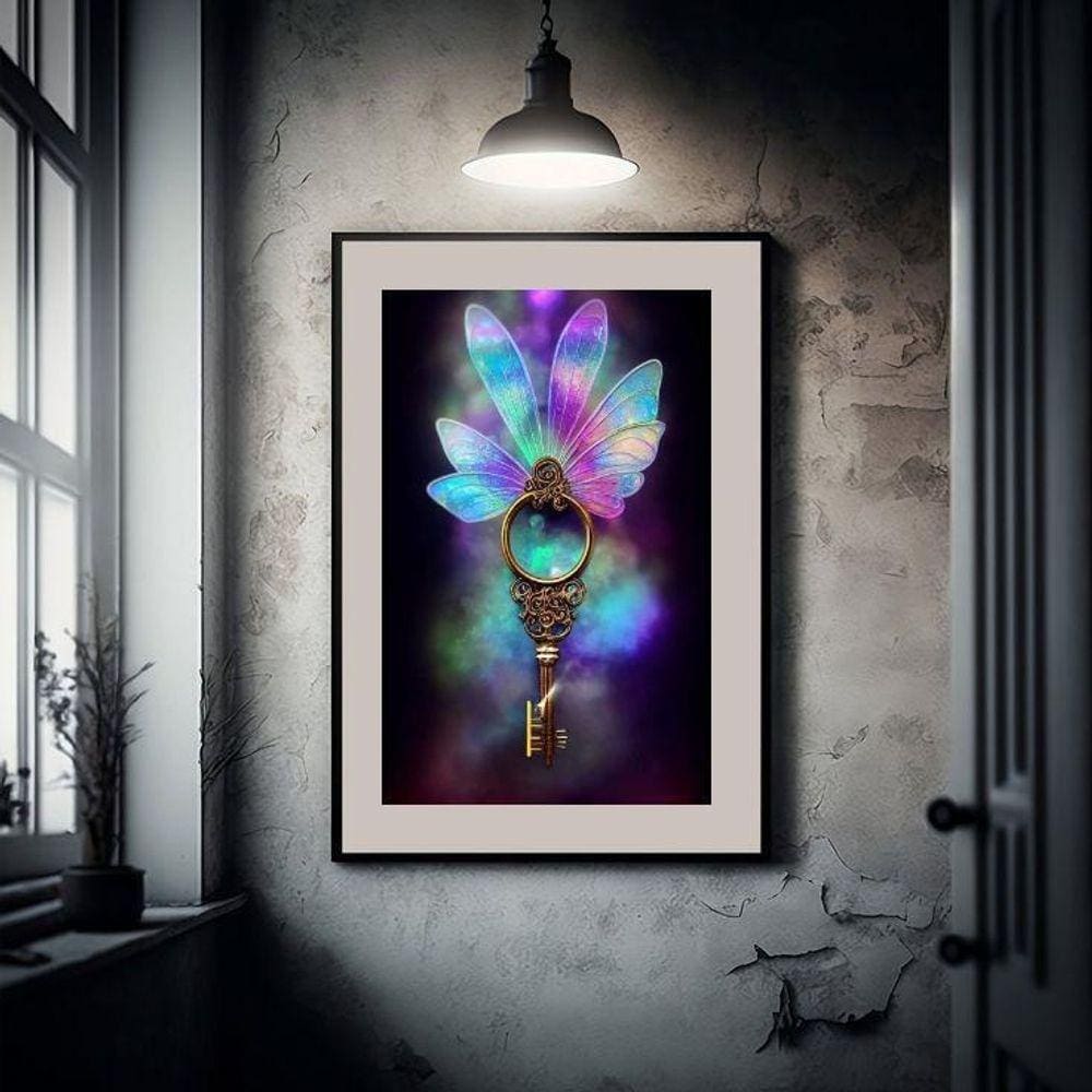 Quadro Decorativo Chave Mágica - Arquétipo - 60X48Cm