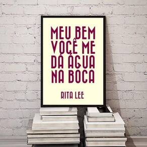 Quadro Meu Bem Você Me Dá Água Na Boca 45X34Cm - Com Vidro