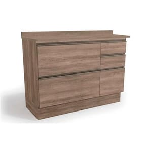 Gabinete de Cozinha Modulado Maxxi G746 1 Porta e 4 Gavetas c/ Tampo Nogal - Kappesberg